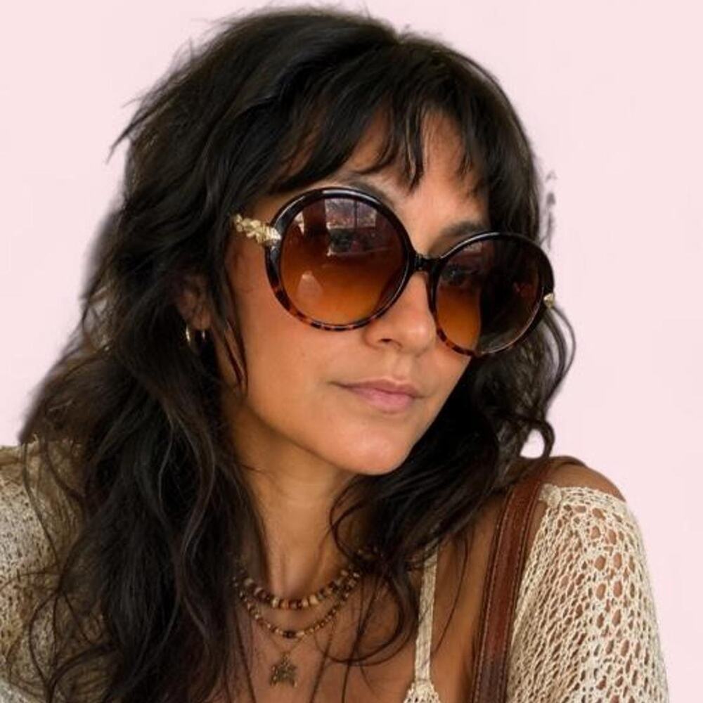 Vintage-inspired oversized sunglasses brown and gold boho retro tortoiseshell